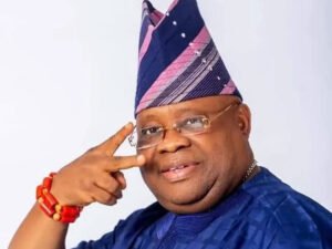 Portrait of Osun State Governor Ademola Adeleke in traditional attire