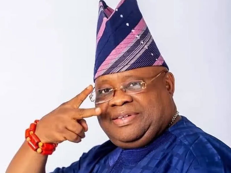 Portrait of Osun State Governor Ademola Adeleke in traditional attire