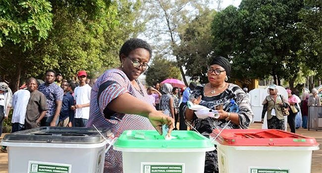 (PHOTO: Voter at polling centre)
