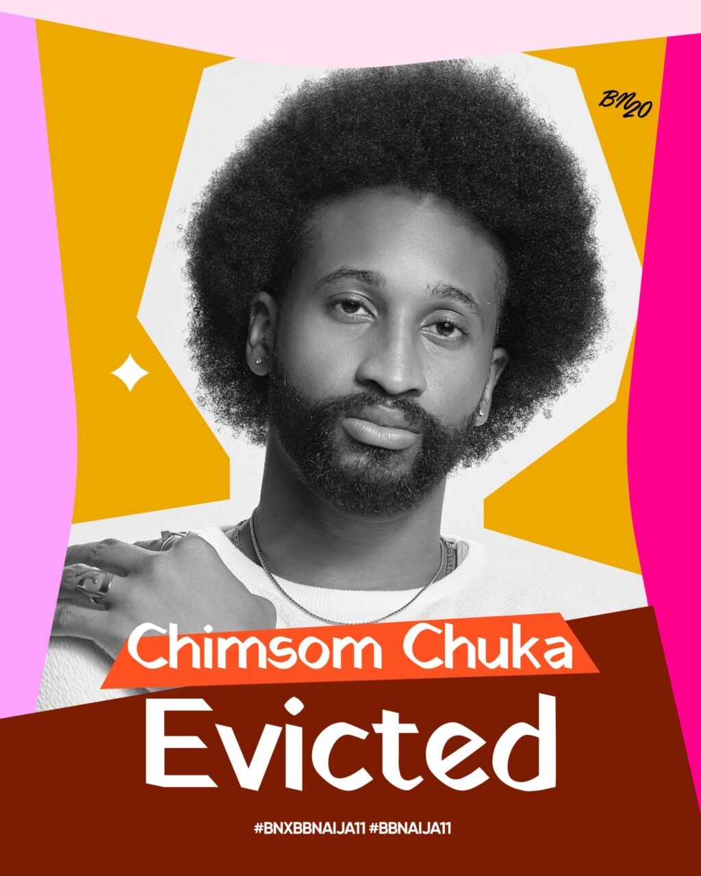 Chimsom Chuka evicted from Big Brother Naija Season 11 during the live eviction show.
