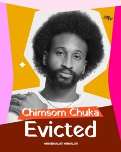 Chimsom Chuka evicted from Big Brother Naija Season 11 during the live eviction show.